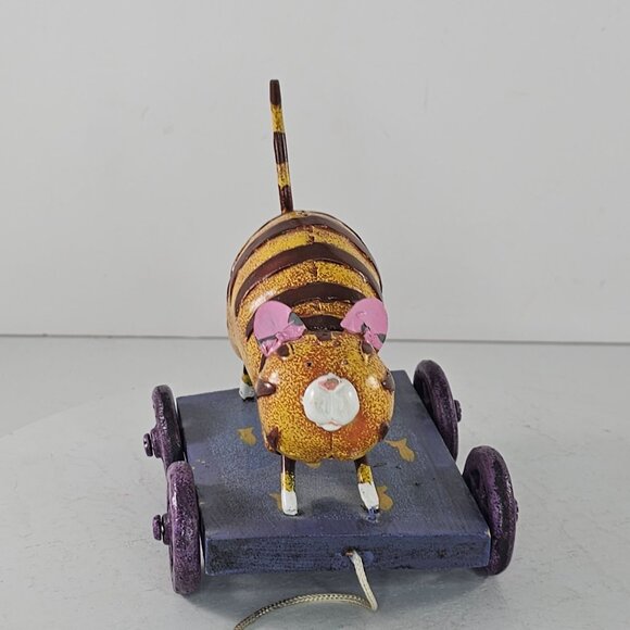 Ganz Metal Kitty Cat Pull Toy Folk Art Inspired Figure - Picture 3 of 8